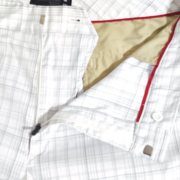 Under Armour Golf Pants men's 40X32 white grey check active wear polyester pants - Picture 9 of 13